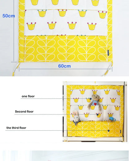 CribCaddy™ – Kleurrijke Babybed Opbergzak – Handige Stijlvolle Organizer