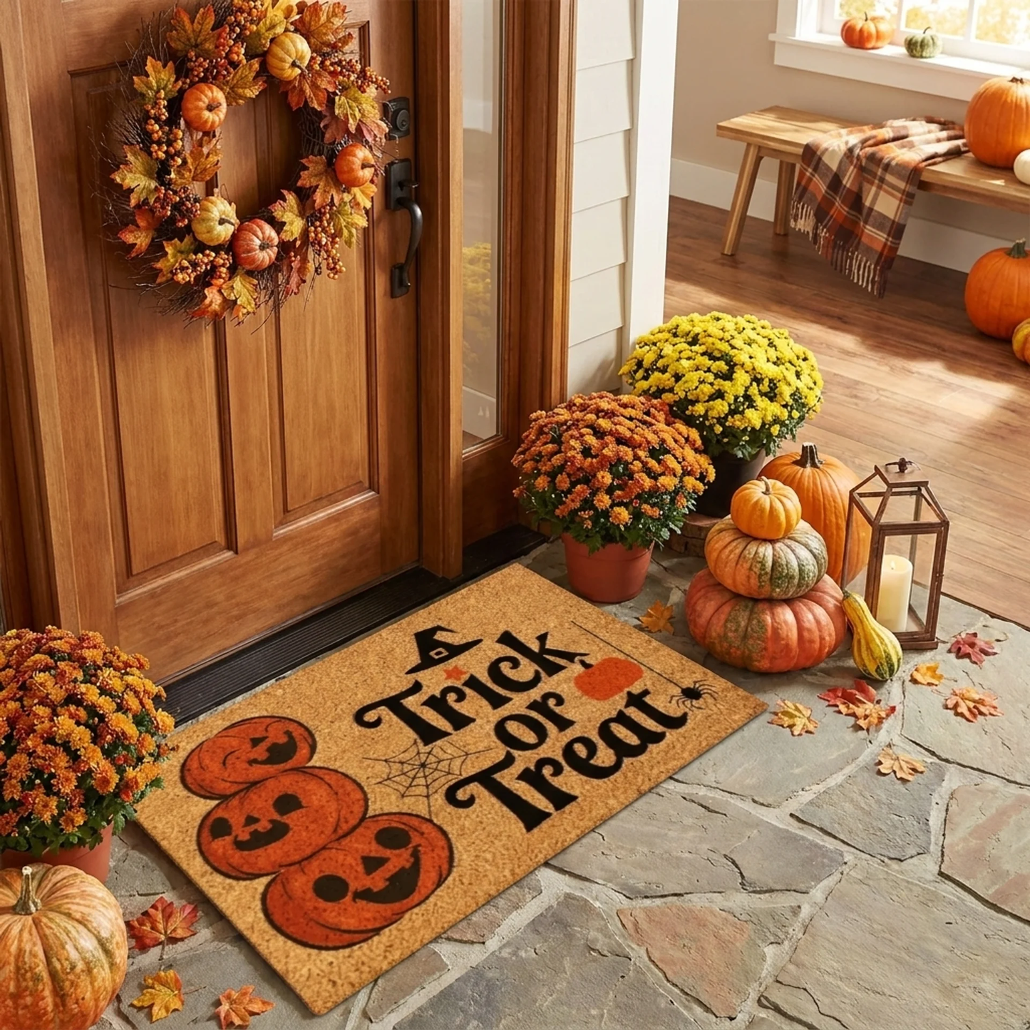 Hallowen Doormat - Weerbestendig, Antislip, Seizoensgebonden Decoratie 2
