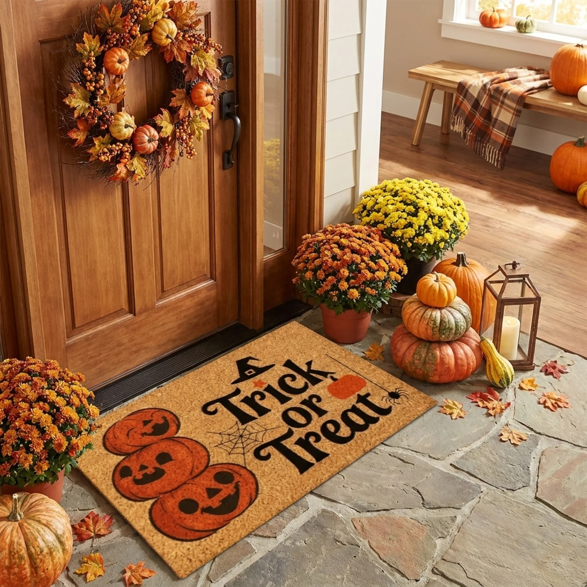 Hallowen Doormat - Weerbestendig, Antislip, Seizoensgebonden Decoratie 2