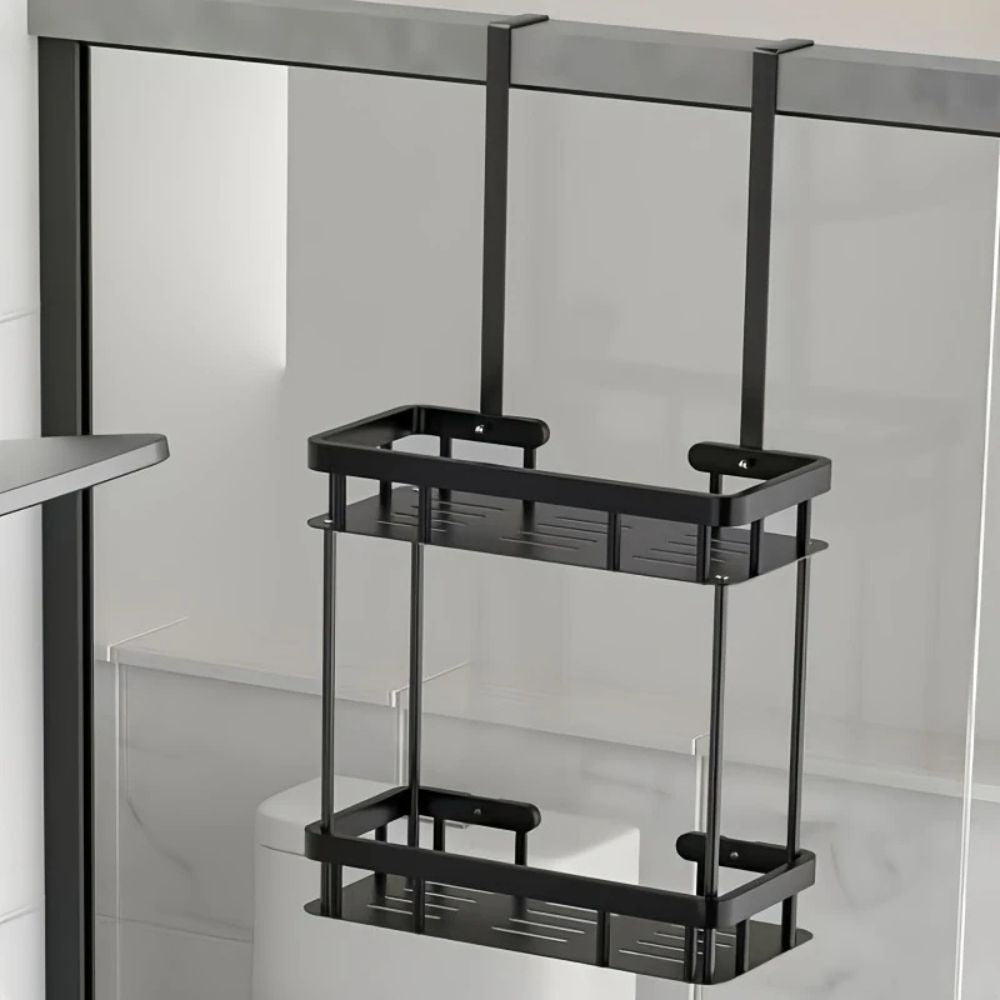 SteelHangCaddy™ – RVS Hangende Badkamer Caddy – Boorvrije Wandplank Organizer
