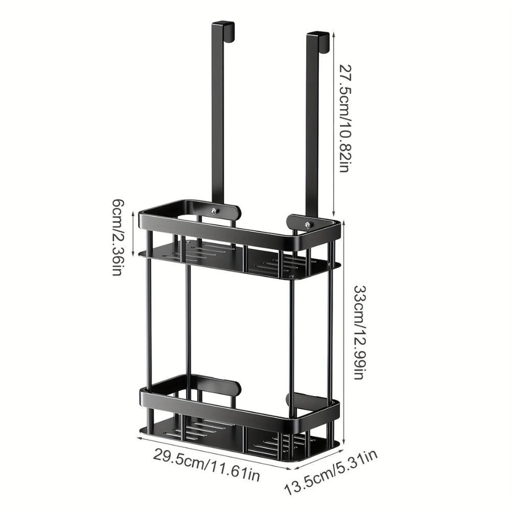 SteelHangCaddy™ – RVS Hangende Badkamer Caddy – Boorvrije Wandplank Organizer