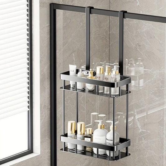 SteelHangCaddy™ – RVS Hangende Badkamer Caddy – Boorvrije Wandplank Organizer