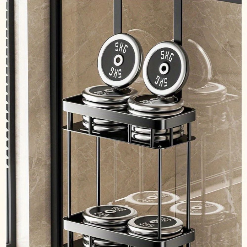 SteelHangCaddy™ – RVS Hangende Badkamer Caddy – Boorvrije Wandplank Organizer