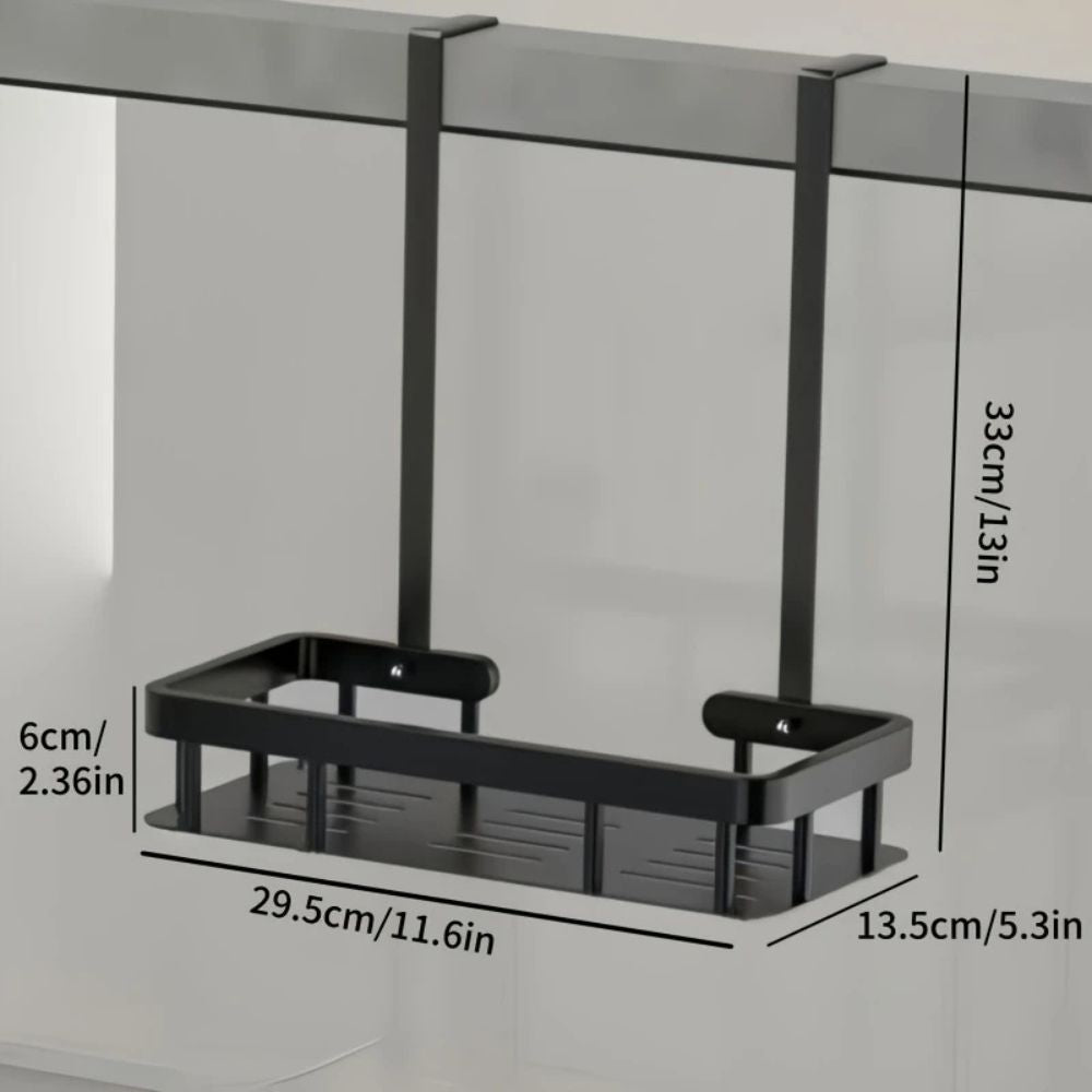 SteelHangCaddy™ – RVS Hangende Badkamer Caddy – Boorvrije Wandplank Organizer