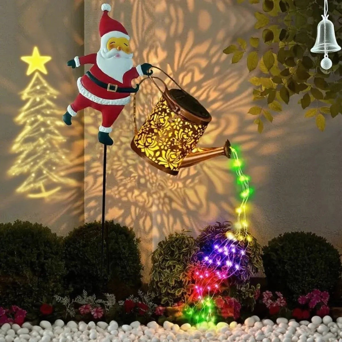 Harmel Tuinlantaarn - Weerbestendig Metaal, Zonne-energie Kerstdecoratie 0