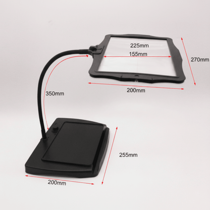 Harmon Tafelloep - LED Verlichting, 3x Vergroting, Flexibele Zwanenhals 2