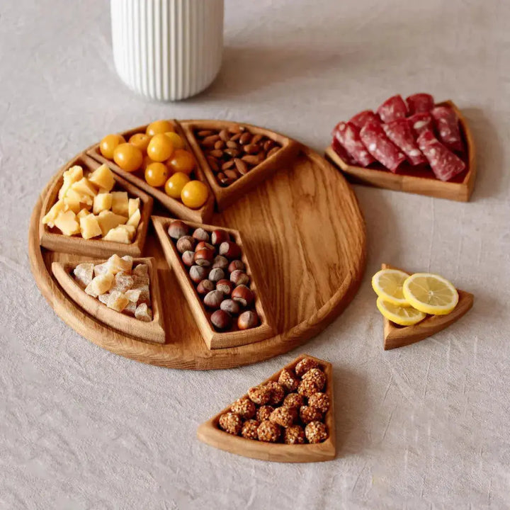 Haro Dienblad - Houten, Uitneembare Vakjes voor Snacks en Hapjes 1