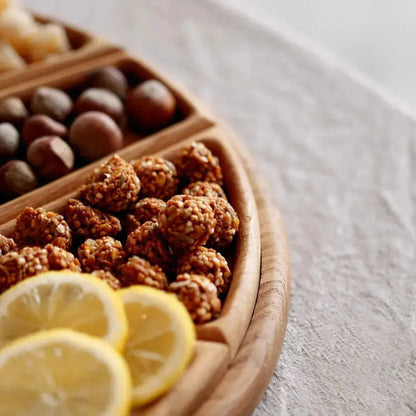 Haro Dienblad - Houten, Uitneembare Vakjes voor Snacks en Hapjes 5