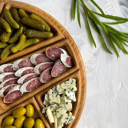 Haro Dienblad - Houten, Uitneembare Vakjes voor Snacks en Hapjes 6