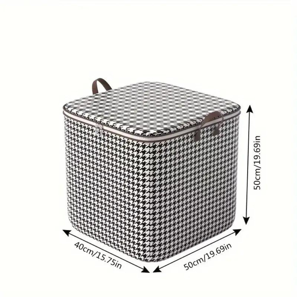Haven Opbergdoos - Opvouwbaar Houndstooth, Ruimtebesparend 0