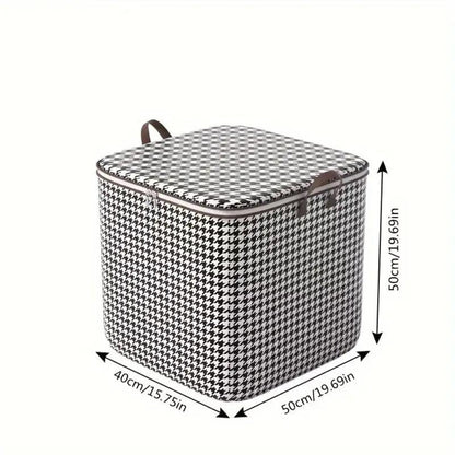 Haven Opbergdoos - Opvouwbaar Houndstooth, Ruimtebesparend 0