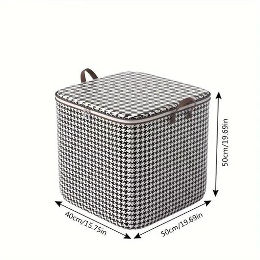 Haven Opbergdoos - Opvouwbaar Houndstooth, Ruimtebesparend 0
