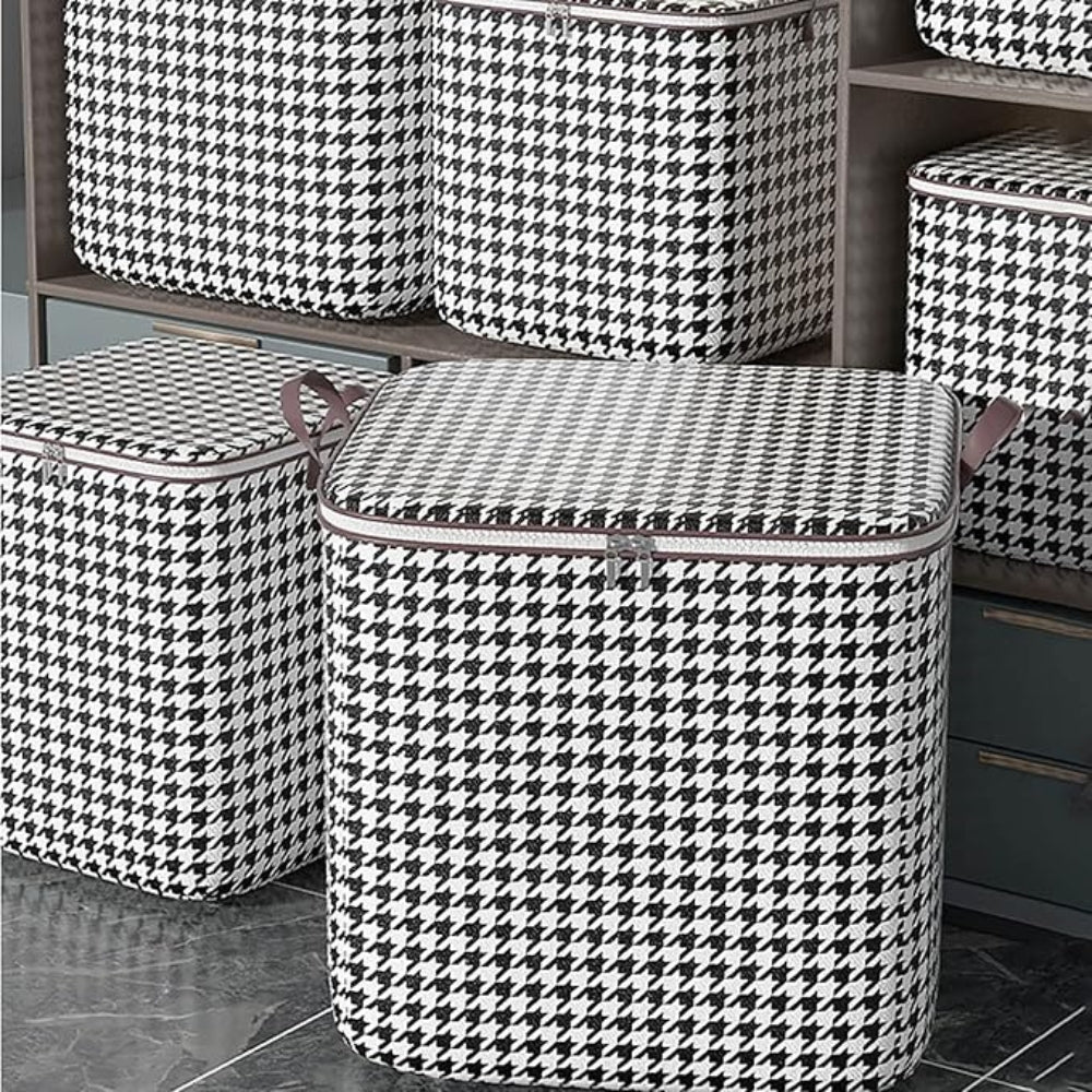 Haven Opbergdoos - Opvouwbaar Houndstooth, Ruimtebesparend 1