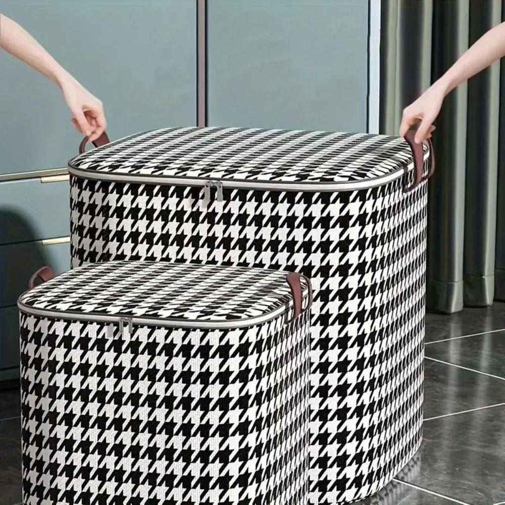 Haven Opbergdoos - Opvouwbaar Houndstooth, Ruimtebesparend 4