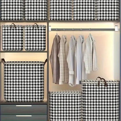Haven Opbergdoos - Opvouwbaar Houndstooth, Ruimtebesparend 7