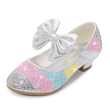 ShinePetal™ – Glanzende Kinderhakken met Strik – Comfortabele Feestschoenen voor Meisjes
