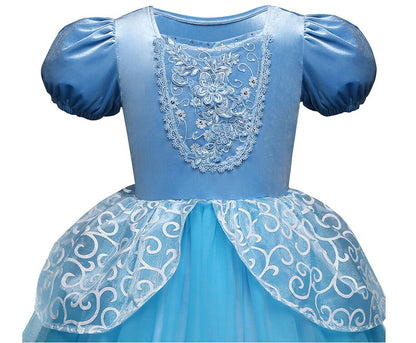GlimmerElla™ – Zachte Sprookjesjurk met Stretch – Meisjes Prinses Jurk