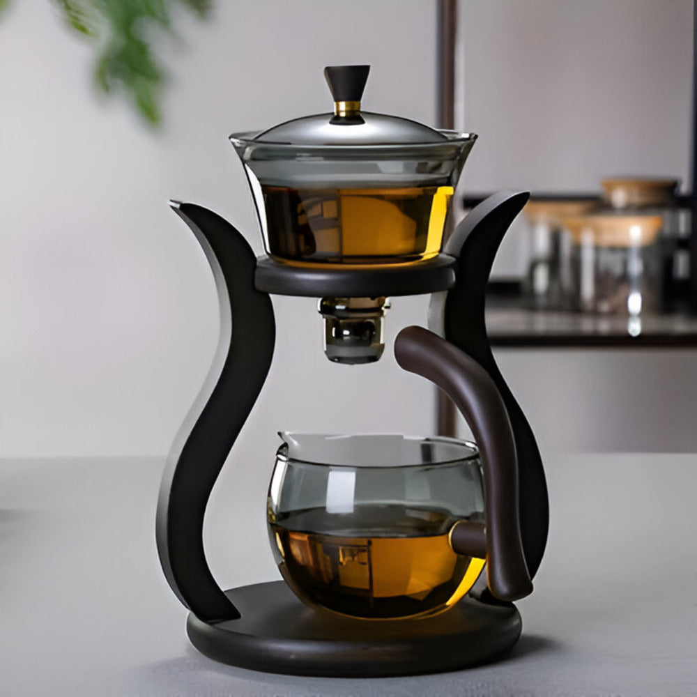 MagnaPourTea™ – Druppelvrije Glazen Theepot Set – Magnetische Tuit & Zeefsysteem