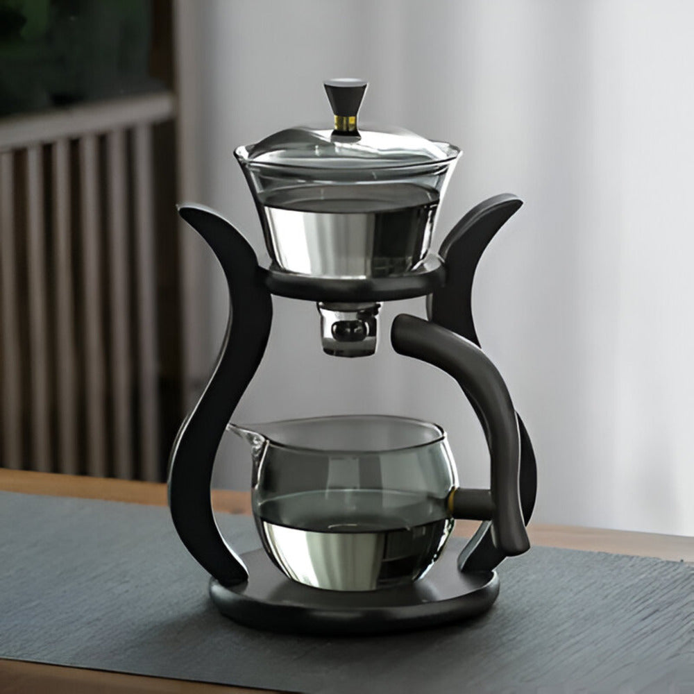MagnaPourTea™ – Druppelvrije Glazen Theepot Set – Magnetische Tuit & Zeefsysteem