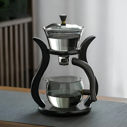 MagnaPourTea™ – Druppelvrije Glazen Theepot Set – Magnetische Tuit & Zeefsysteem