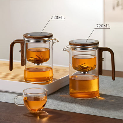 TeaCrystalBrew™ – Glazen Theepot met RVS Zeef – Losse Thee Infuser Pot