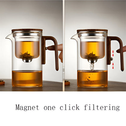 TeaCrystalBrew™ – Glazen Theepot met RVS Zeef – Losse Thee Infuser Pot