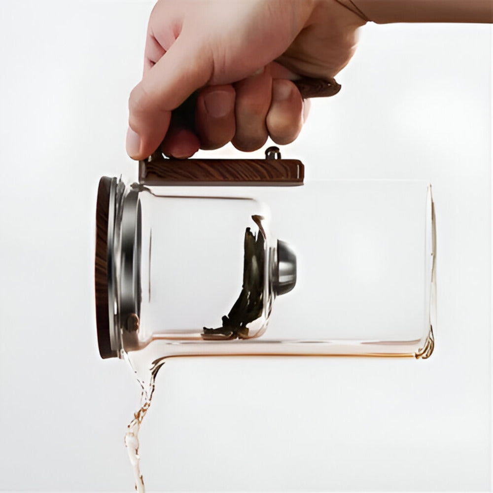 TeaCrystalBrew™ – Glazen Theepot met RVS Zeef – Losse Thee Infuser Pot