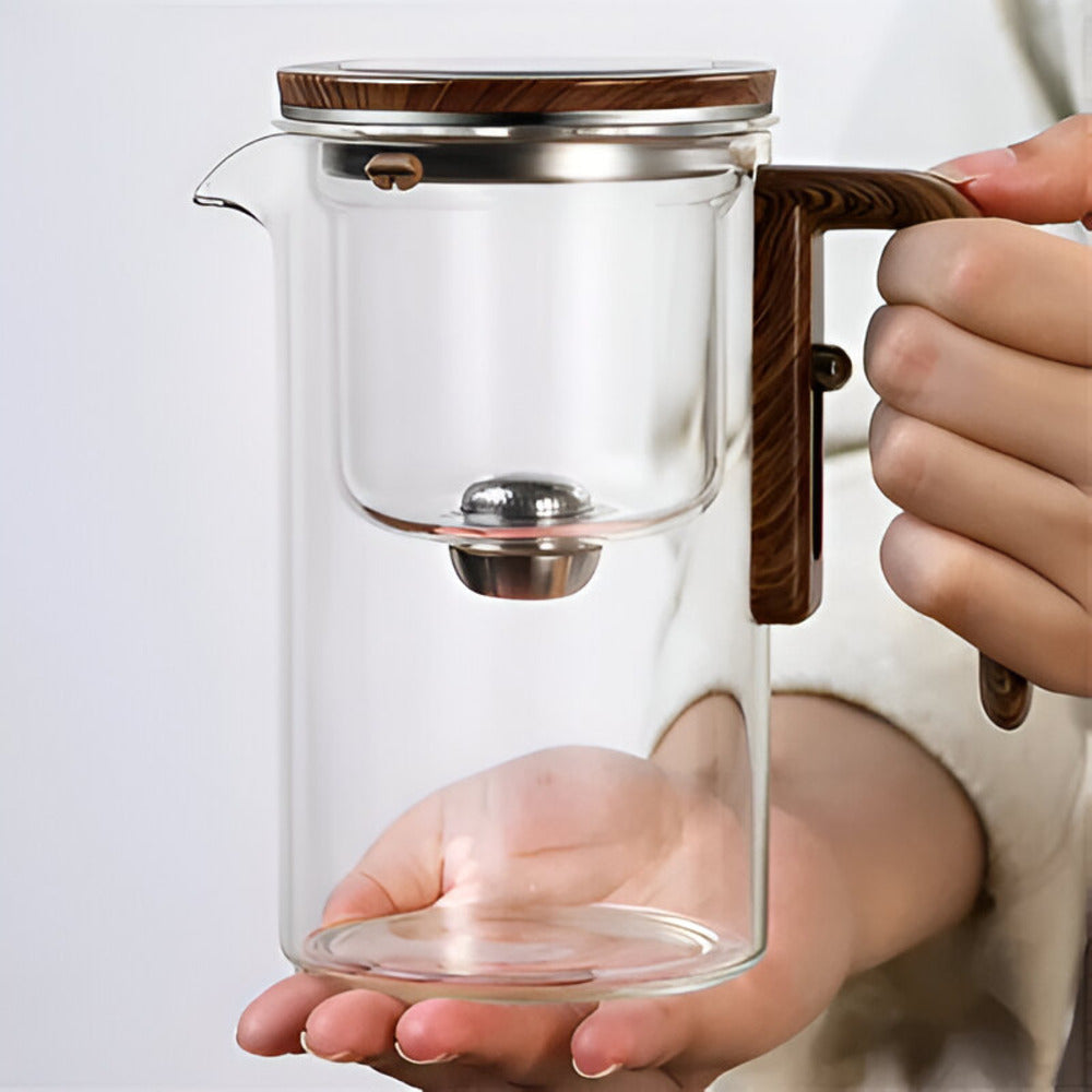TeaNest™ – Glazen Theepot met Zeef – Elegante Losse Thee Pot