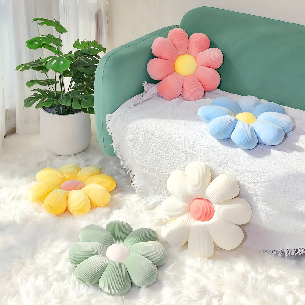 BloomCush™ – Bloem Pluche Kussen – Zacht Sierkussen Decor