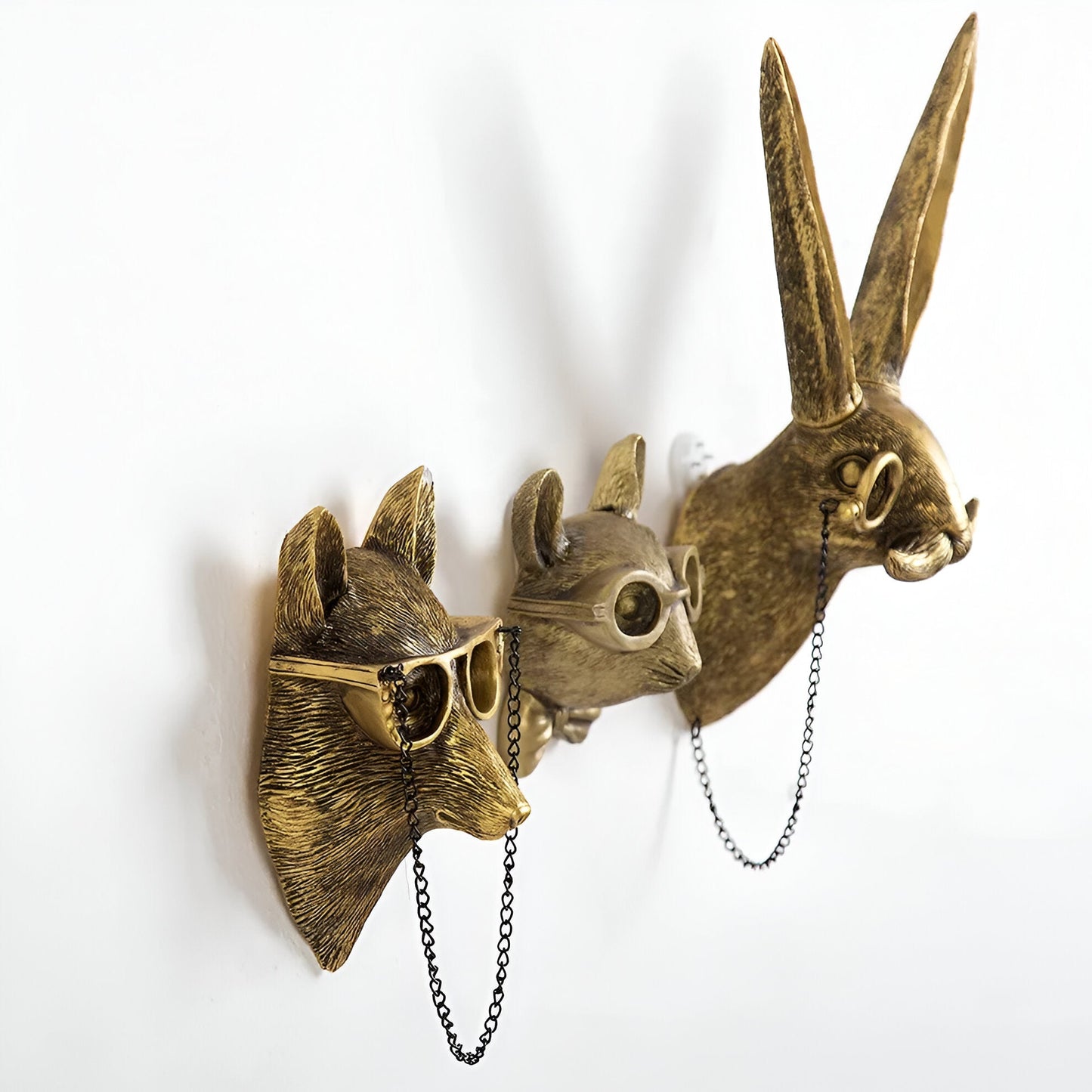 HookHead™ – Decoratieve Wandhaak – Gouden Dieren Wandhanger