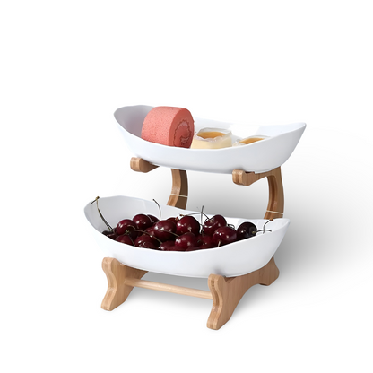 SnackTierTray™ – Meerlaagse Fruit- & Serveerschaal – Ruimtebesparende Keuken Organizer