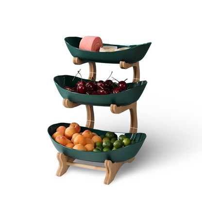 SnackTierTray™ – Meerlaagse Fruit- & Serveerschaal – Ruimtebesparende Keuken Organizer