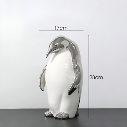 GoldPenguin™ – Luxe Pinguïn Sculptuur – Gouden Keramiek Decor