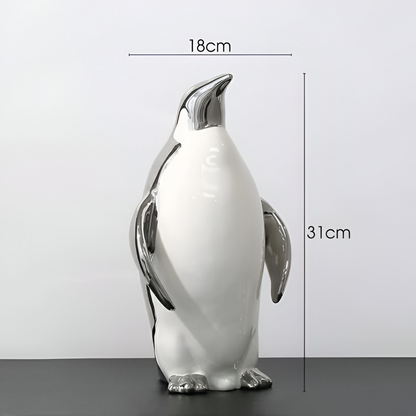 GoldPenguin™ – Luxe Pinguïn Sculptuur – Gouden Keramiek Decor