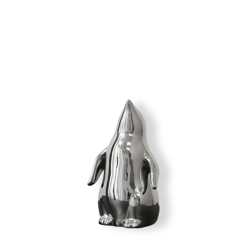 GoldPenguin™ – Luxe Pinguïn Sculptuur – Gouden Keramiek Decor