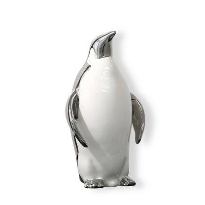 GoldPenguin™ – Luxe Pinguïn Sculptuur – Gouden Keramiek Decor