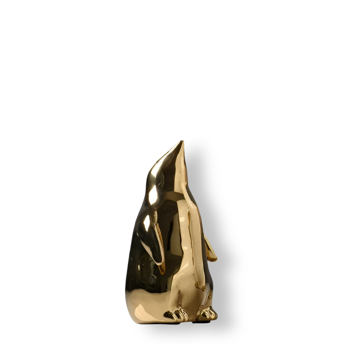 GoldPenguin™ – Luxe Pinguïn Sculptuur – Gouden Keramiek Decor