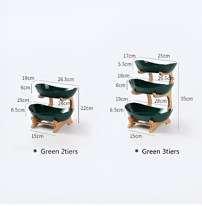 SnackTierTray™ – Meerlaagse Fruit- & Serveerschaal – Ruimtebesparende Keuken Organizer