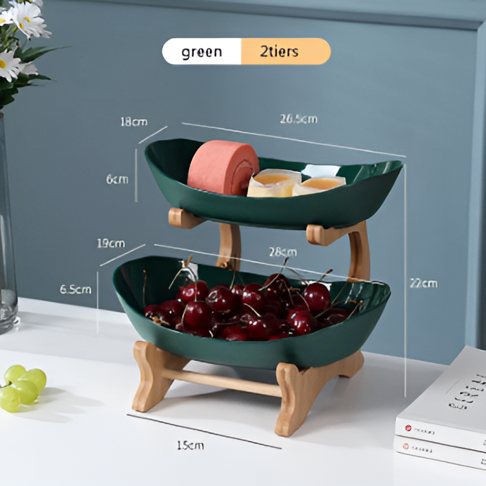 FruitNest™ – Houten Fruit Etagère – Meerlaagse Fruitschaal
