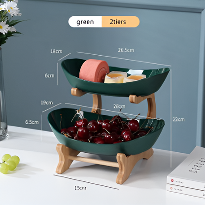 SnackTierTray™ – Meerlaagse Fruit- & Serveerschaal – Ruimtebesparende Keuken Organizer