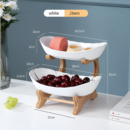SnackTierTray™ – Meerlaagse Fruit- & Serveerschaal – Ruimtebesparende Keuken Organizer
