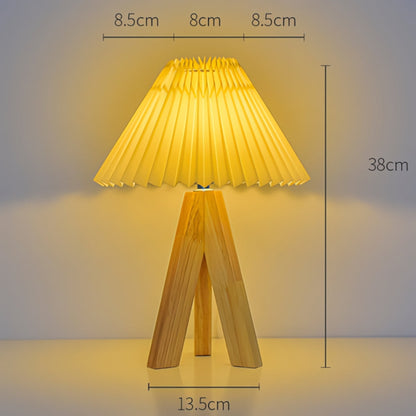 Houten Driepoot Tafellamp - USB Voeding, Elegant Design 2