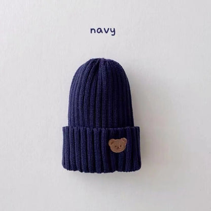 BearKnit™ – Warme Gebreide Muts met Berenoren – Comfortabele Kinder Beanie