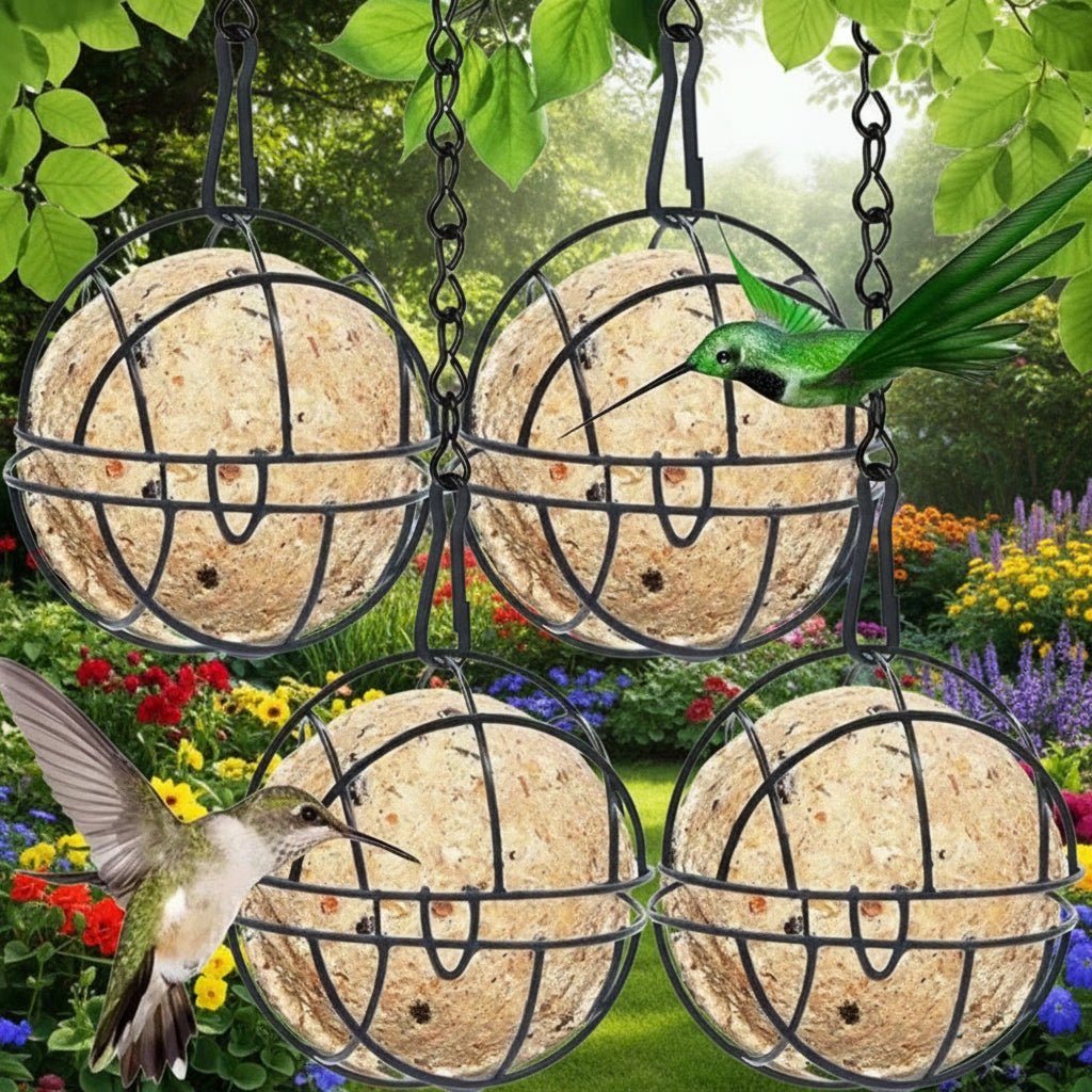 SquirrelSafeFeast™ – Eekhoornbestendige Mezenbolhouder – Vogelvoer Metalen Feeder