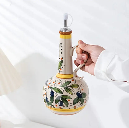 Ilaria Olijfoliedispenser - Keramisch, Handgeschilderd, 700 ml 3