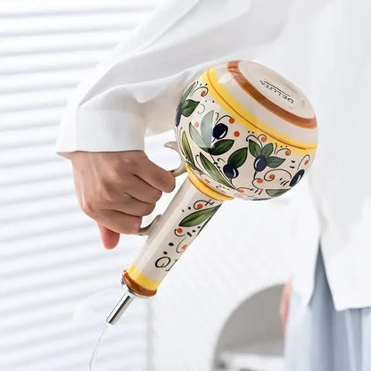Ilaria Olijfoliedispenser - Keramisch, Handgeschilderd, 700 ml 4