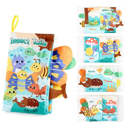 BladBeest™ – Montessori Stoffen Babyboekjes – Sensorisch Speelplezier voor de Allerkleinsten