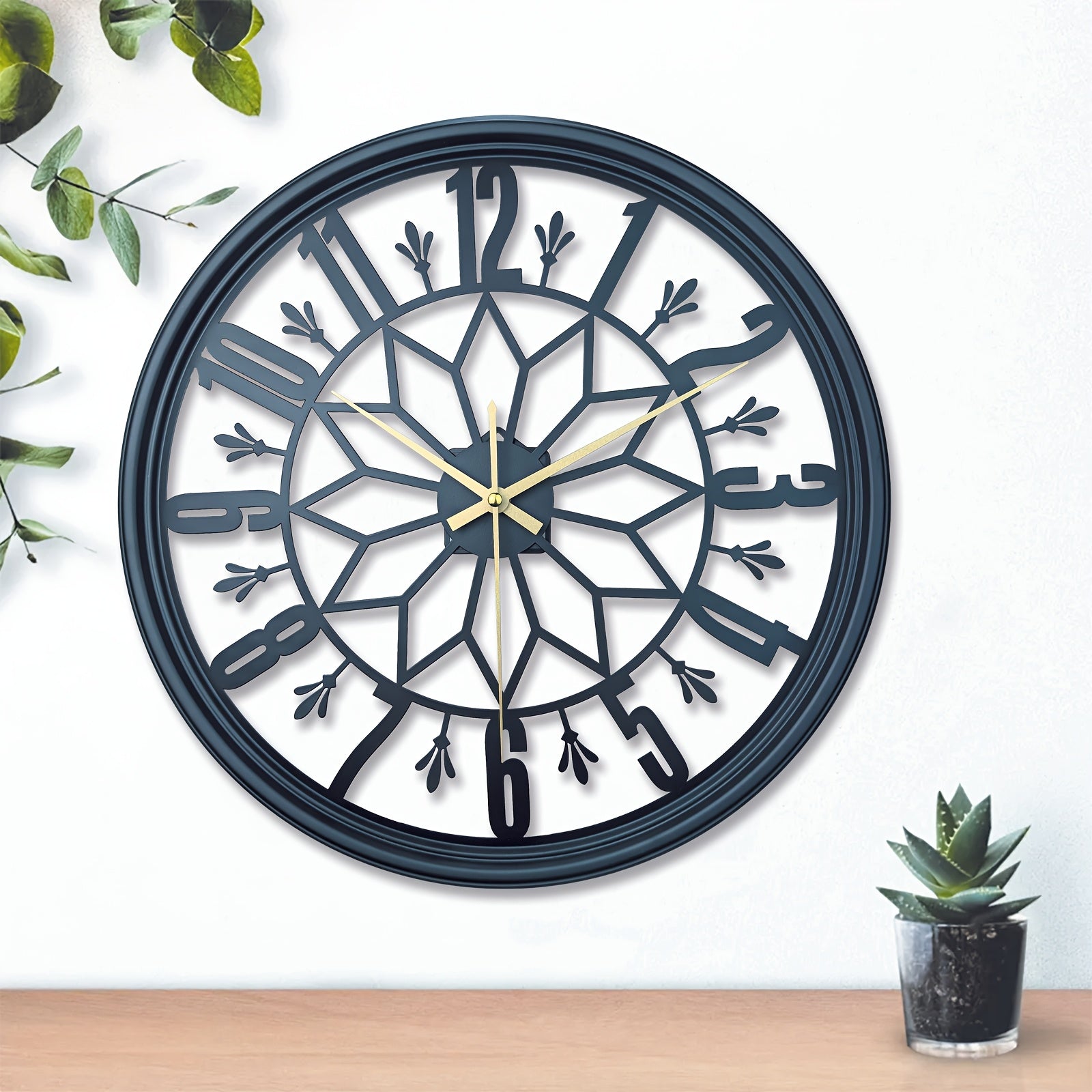 Ivy Wandklok - Handgemaakt Metaal, Industrieel Design 0
