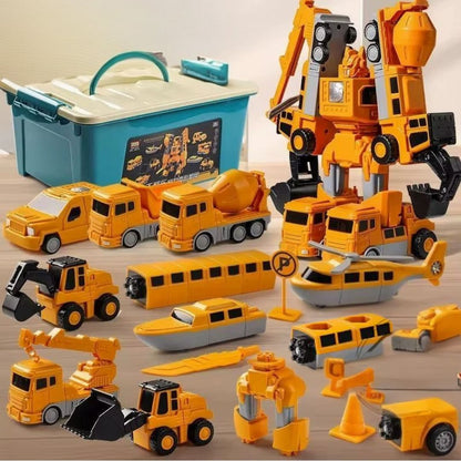 MagneTrux™ – Magnetische Bouwset 3-in-1 – Truck ↔ Robot voor Peuters & Kleuters
