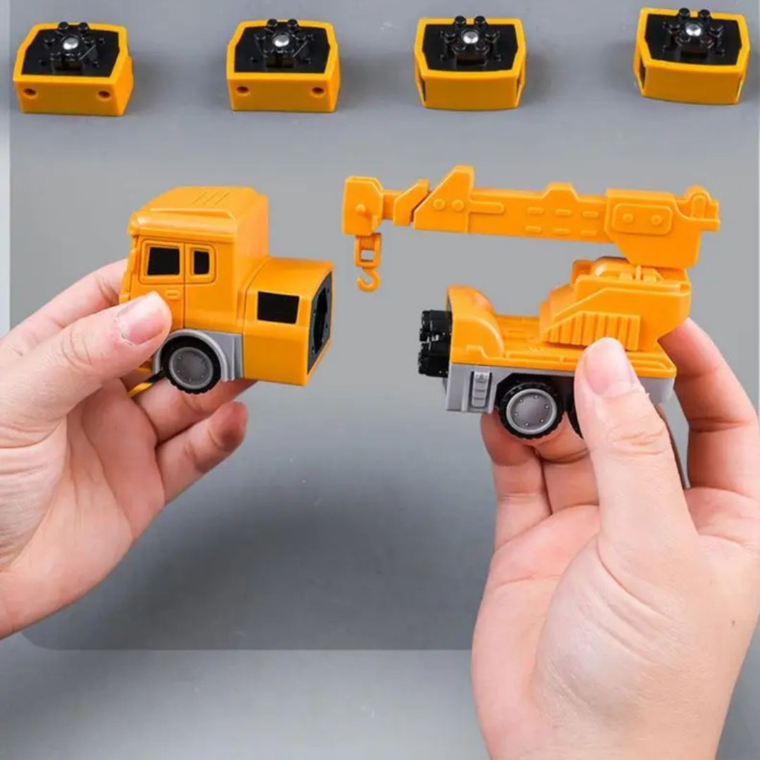 MagneTrux™ – Magnetische Bouwset 3-in-1 – Truck ↔ Robot voor Peuters & Kleuters